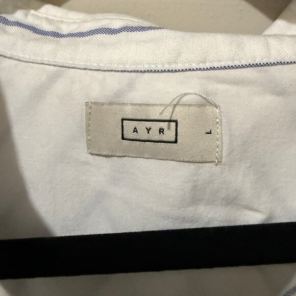 AYR Deep End Button Down Shirt Striped Blue Lagoon - Picture 5 of 5